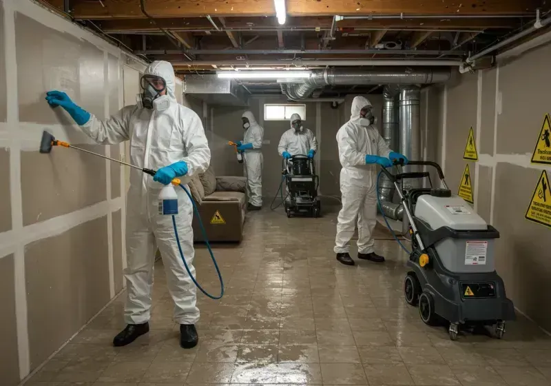 Basement Moisture Removal and Structural Drying process in Del Rio, CA